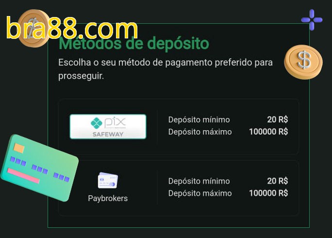 O cassino bra88.combet oferece uma grande variedade de métodos de pagamento